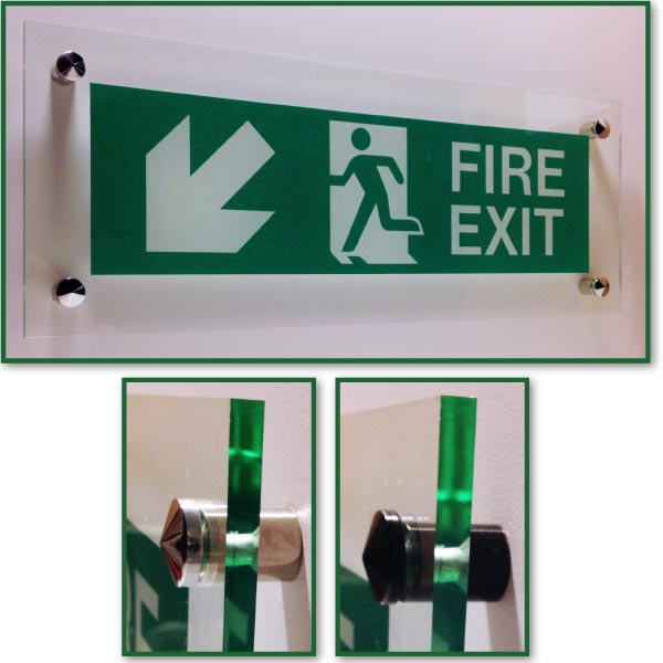 Fire Exit - Standard Wall Mounted with arrow